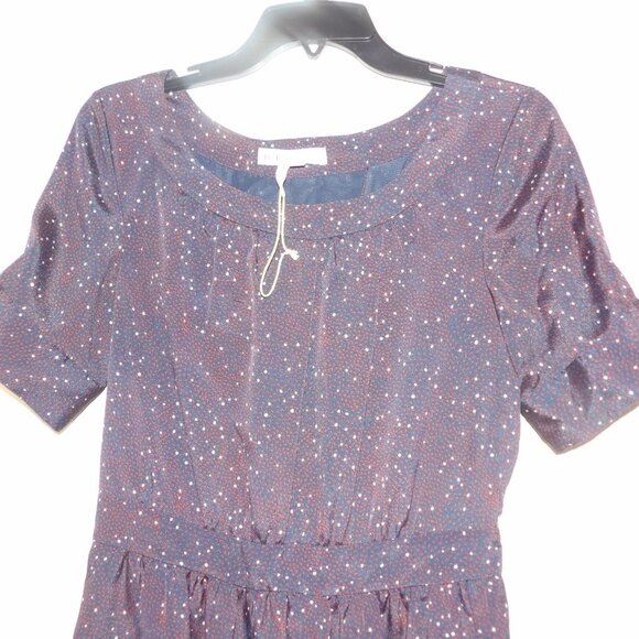 BCBGeneration Puff Sleeve Cut Out Midi Dress EUC Sz 6 - Picture 2 of 7